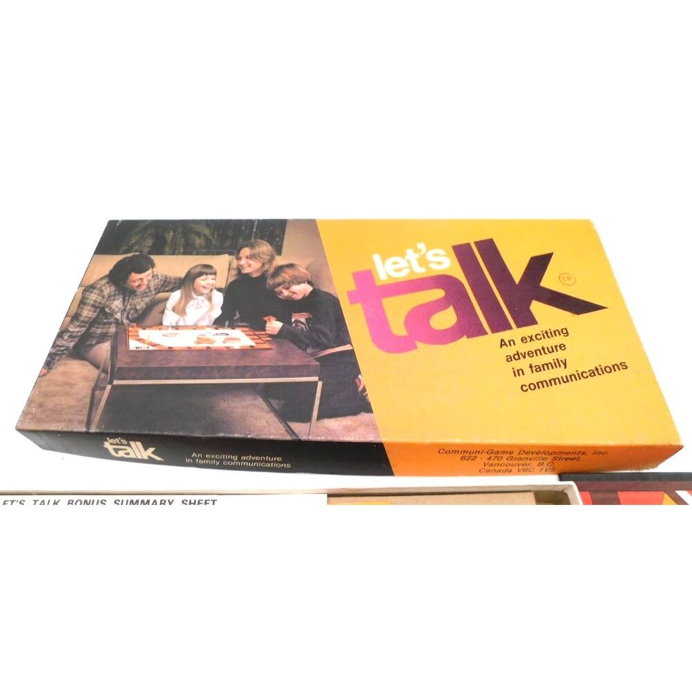 Vintage Communi-Games Let's Talk Family Communication Board Game 1970s Canada